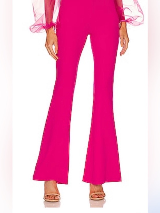 Nookie Pants - Nookie Bright Pink Flared High-Rise Pants